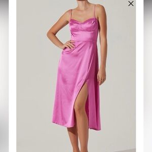 Astr Pink Satin Chemise